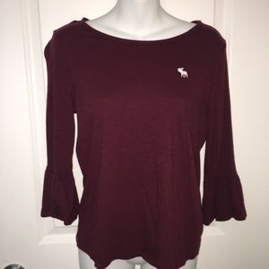 Size 15/16 abercrombie kids burgundy top